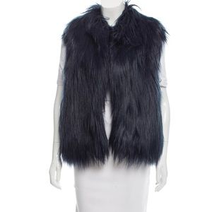 BURNING TORCH St. Denis Faux Fur Vest Size Small
